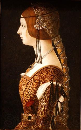 FIGINO, Giovanni Ambrogio Blanca Maria Sforza France oil painting art
